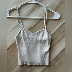Cream sweater tank